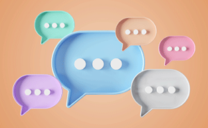 Multi-coloured Graphic Speech Bubbles: Tenant Survey Results and Message from Maintenance