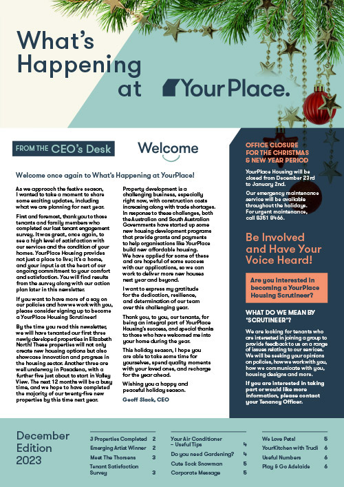 What's Happening at YourPlace: December 2023 – Download PDF
