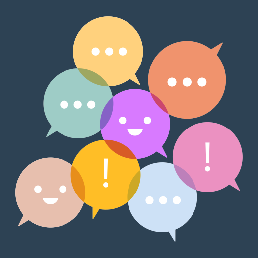 Abstract speech bubbles: Be Involved and Have Your Voice Heard!