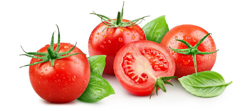 Fresh tomatoes and basil